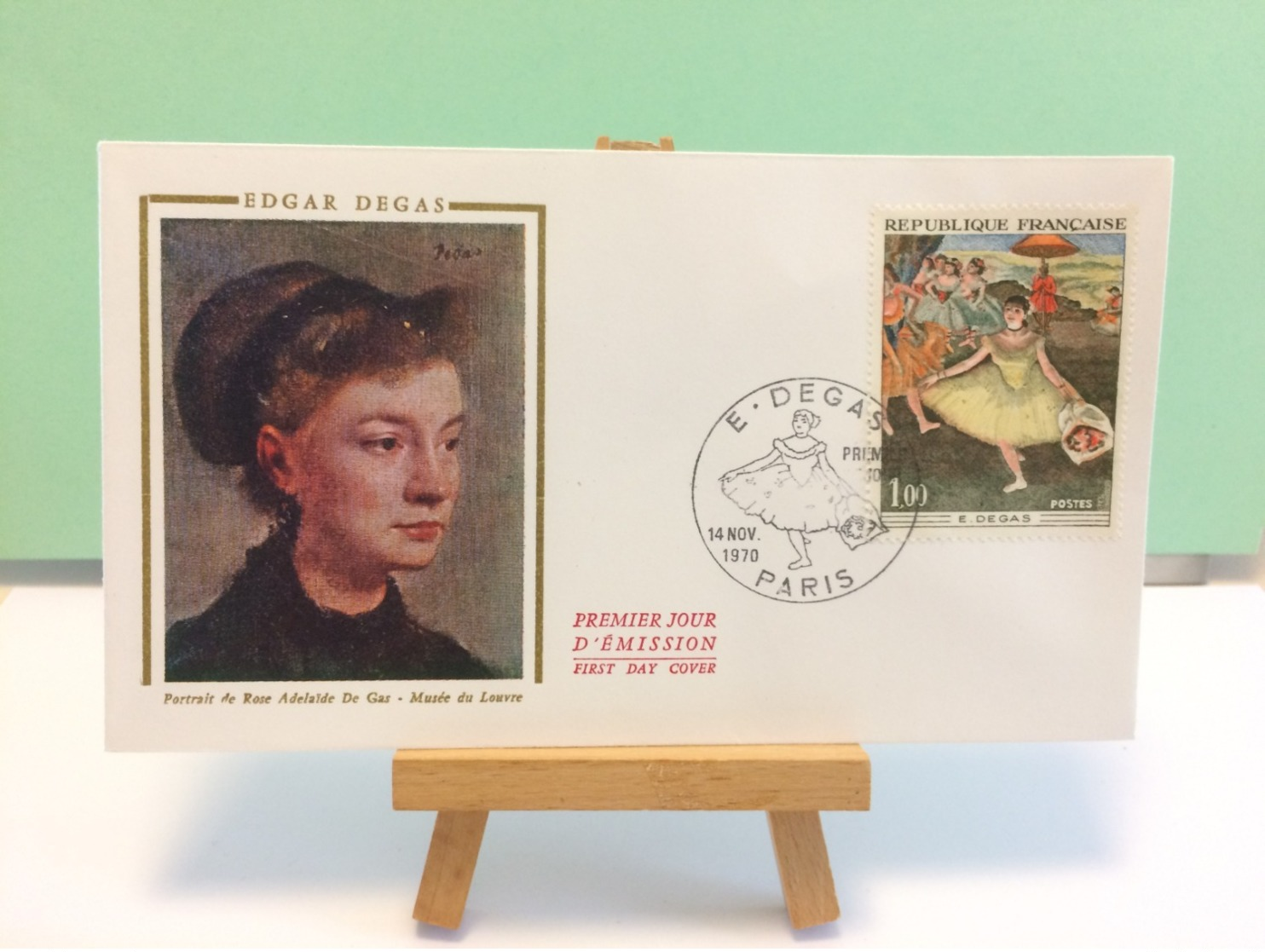 Edgar Degas (Portrait De Rose AdelaïdeDe Gas) - Paris- 14.11.1970 FDC 1er Jour Coté 4€ - 1970-1979