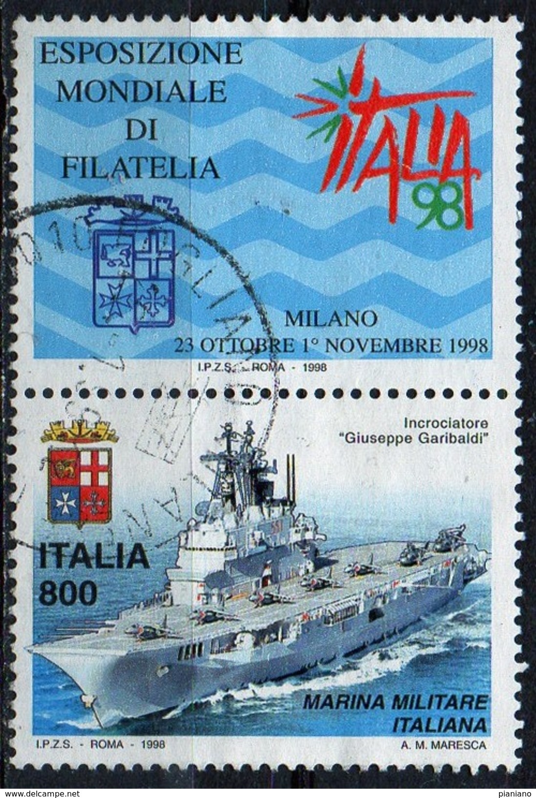 PIA - ITA - 1998 : Esposiz. Mondiale Di Filatelia "Italia 98" :Giornata Delle Forze Armate - Marina Militare (SAS 2373) - Marittimi