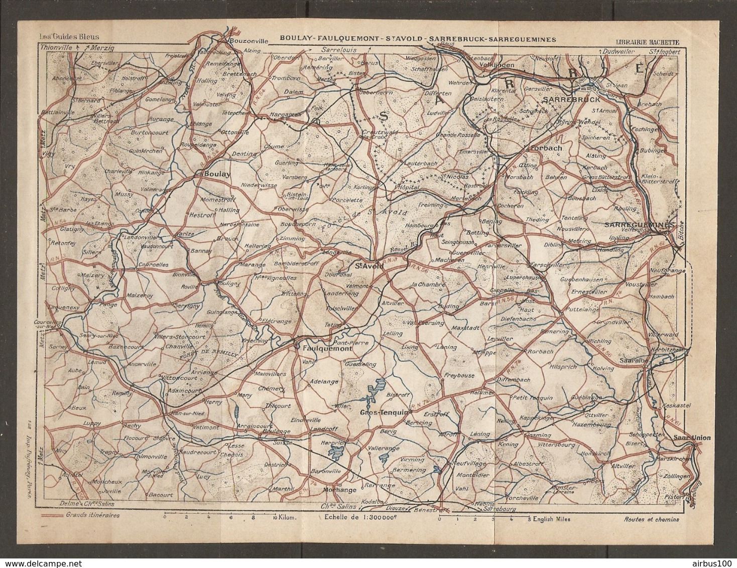 CARTE PLAN 1928 - BOULAY FAULQUEMONT St AVOLD SARREBRUCK SARREGUEMINES SAAR UNION - Carte Topografiche