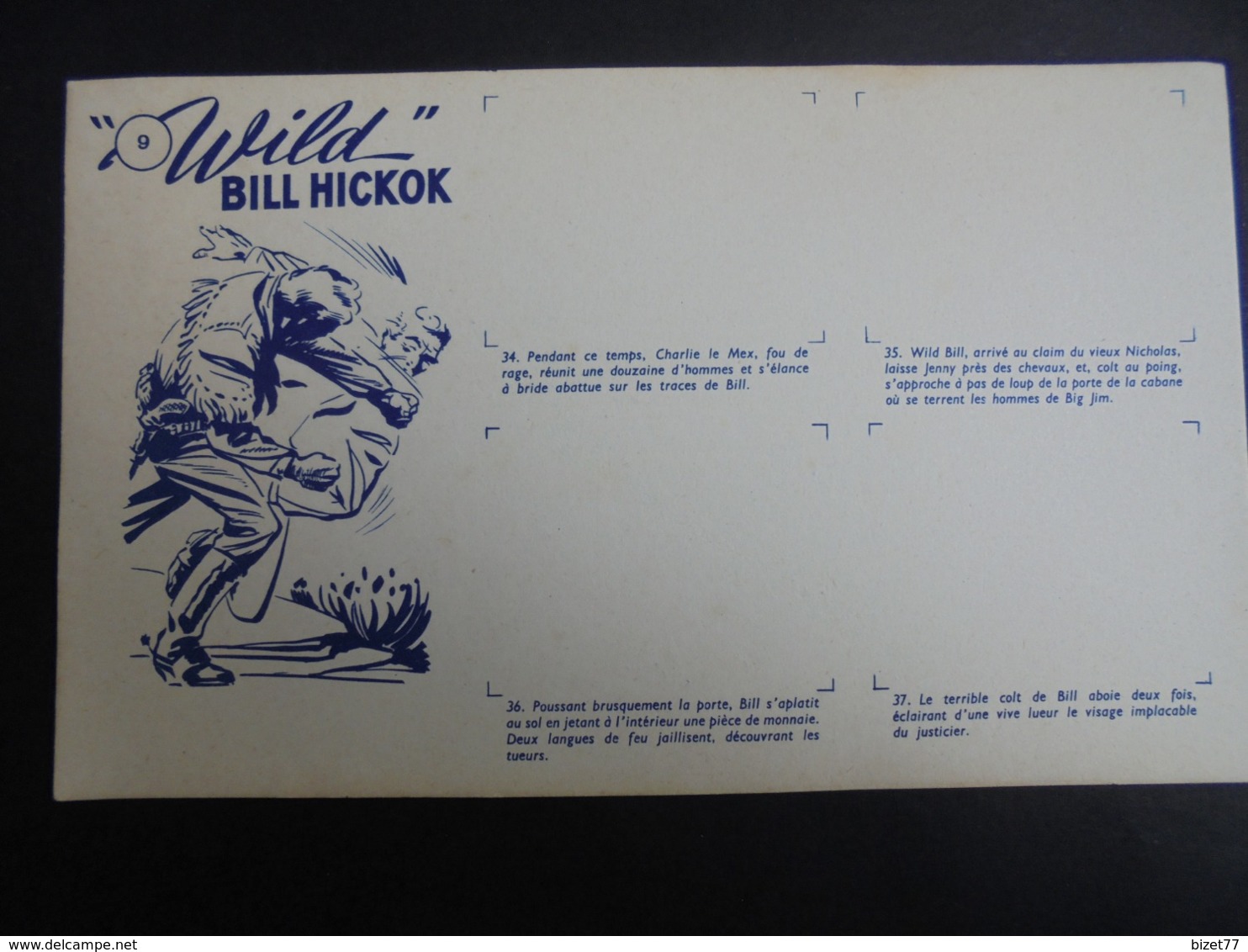 BUVARD - WILD  - BILL HICKOK - BUVARD A IMAGES - VOIR SCAN - RECTO VERSO - Altri & Non Classificati