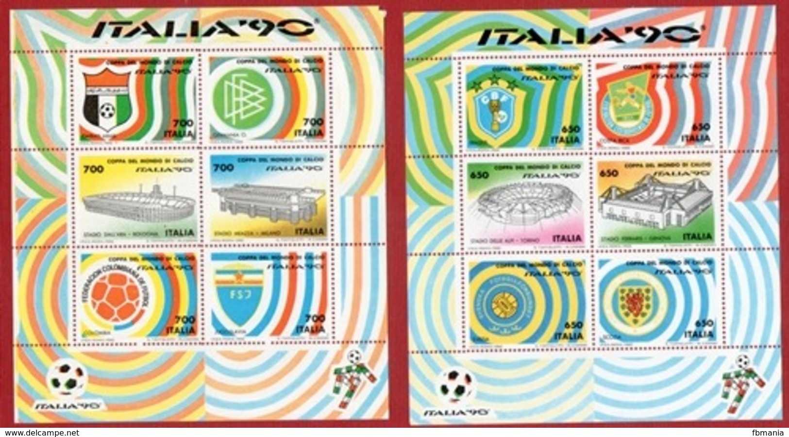 Italia  1990 - Annata 1990 Completa  Sottofacciale MNH ** Leggere Descrizione - Años Completos