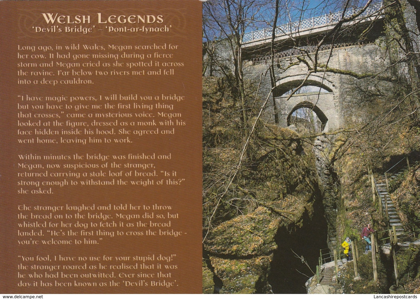 Postcard Welsh Legends The Story Of Devil's Bridge [ Folk Tale / Folklore ] My Ref  B23828 - Other & Unclassified