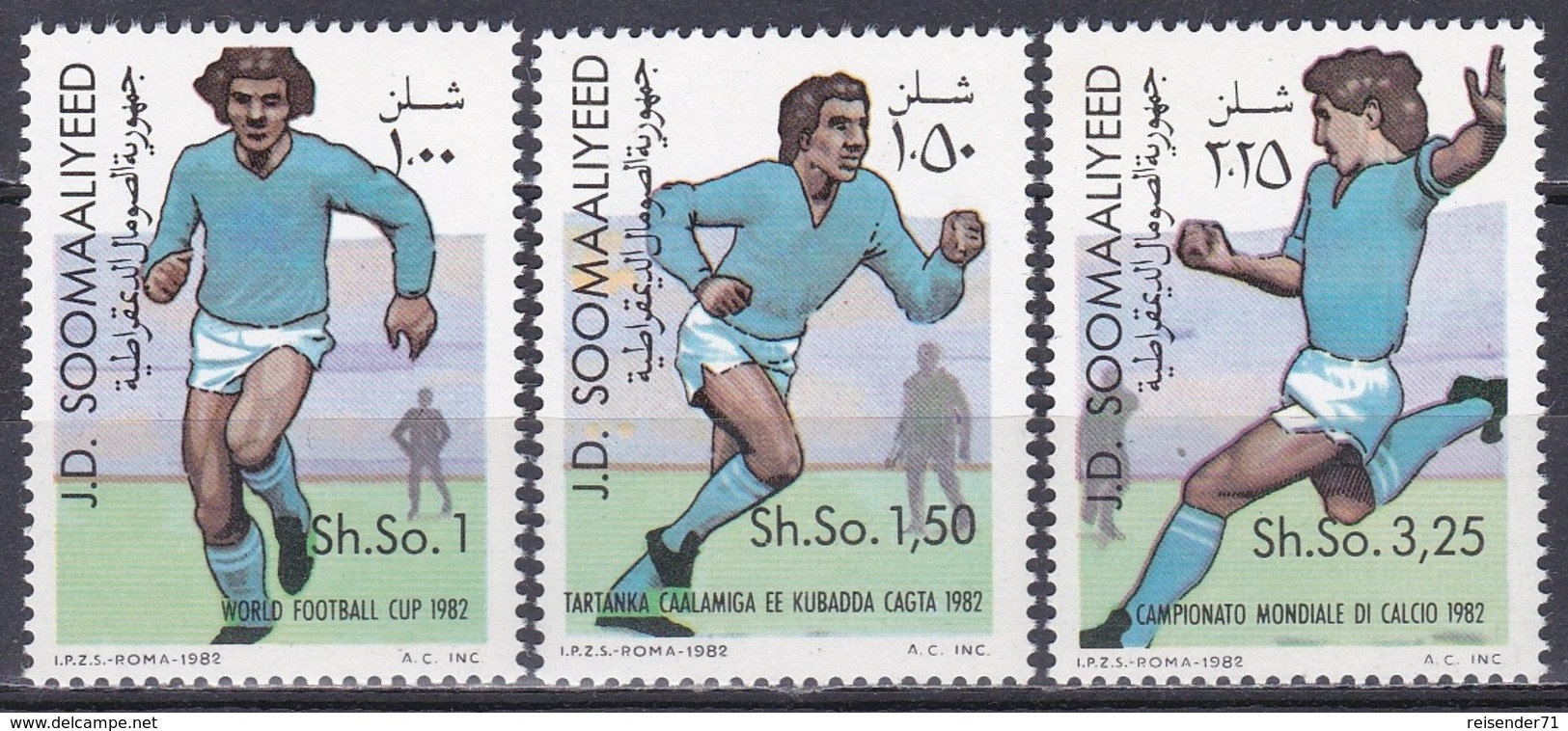 Somalia 1982 Sport Spiele Fußball Football Soccer Spanien Spain FIFA WM Weltmeisterschaft Championship, Mi. 315-7 ** - Somalia (1960-...)