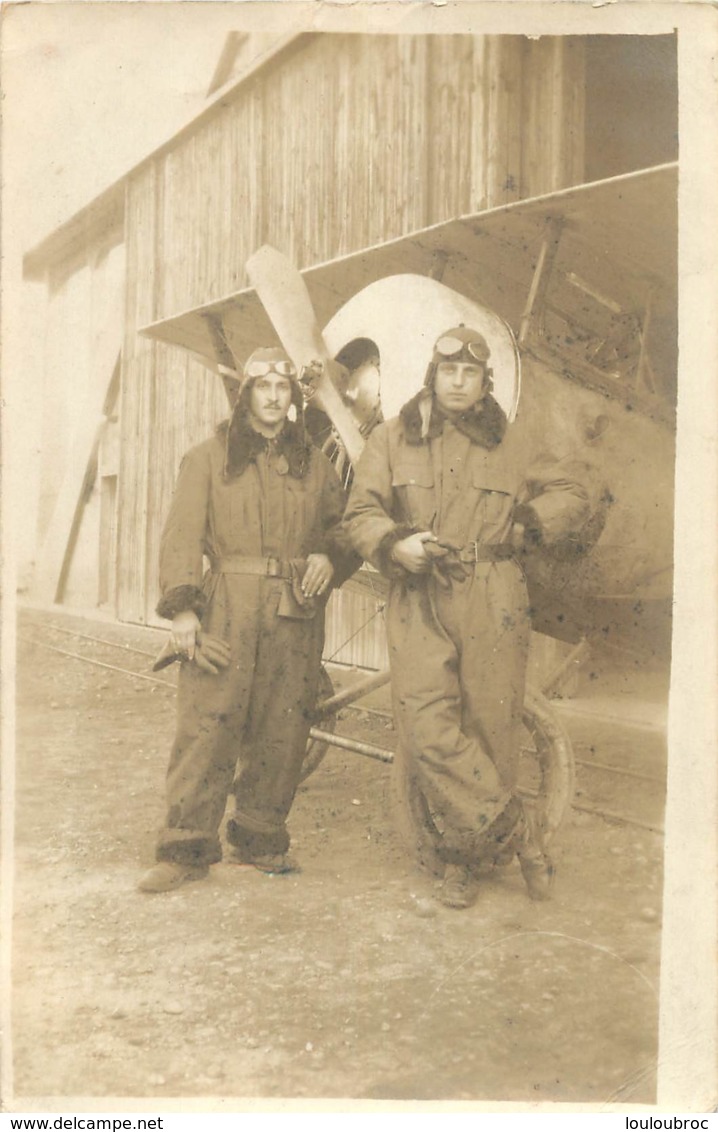 ISTRES CARTE PHOTO 1920 AVIATEURS ET AVION - Istres