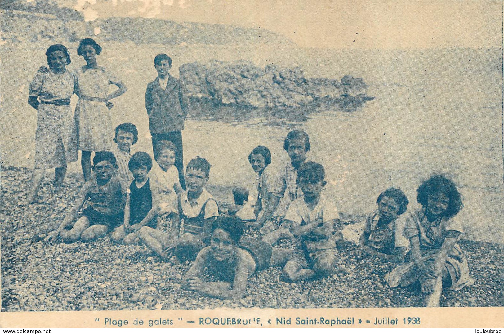 ROQUEBRUNE PLAGE DE GALETS NID SAINT RAPHAEL  JUILLET 1938 - Roquebrune-Cap-Martin