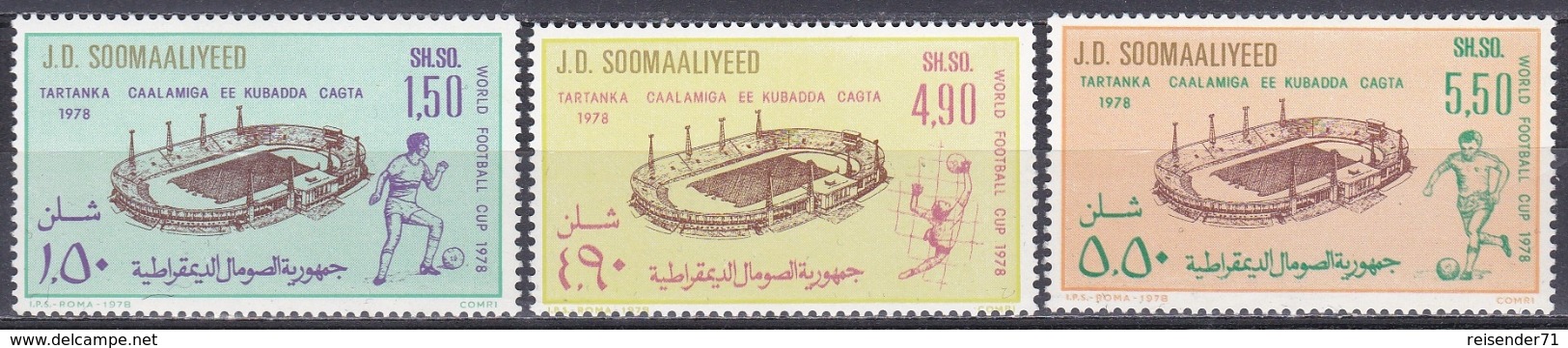 Somalia 1978 Sport Spiele Fußball Football Soccer Argentinien Argentina Bauwerke Buildings Stadion, Mi. 263-5 ** - Somalia (1960-...)