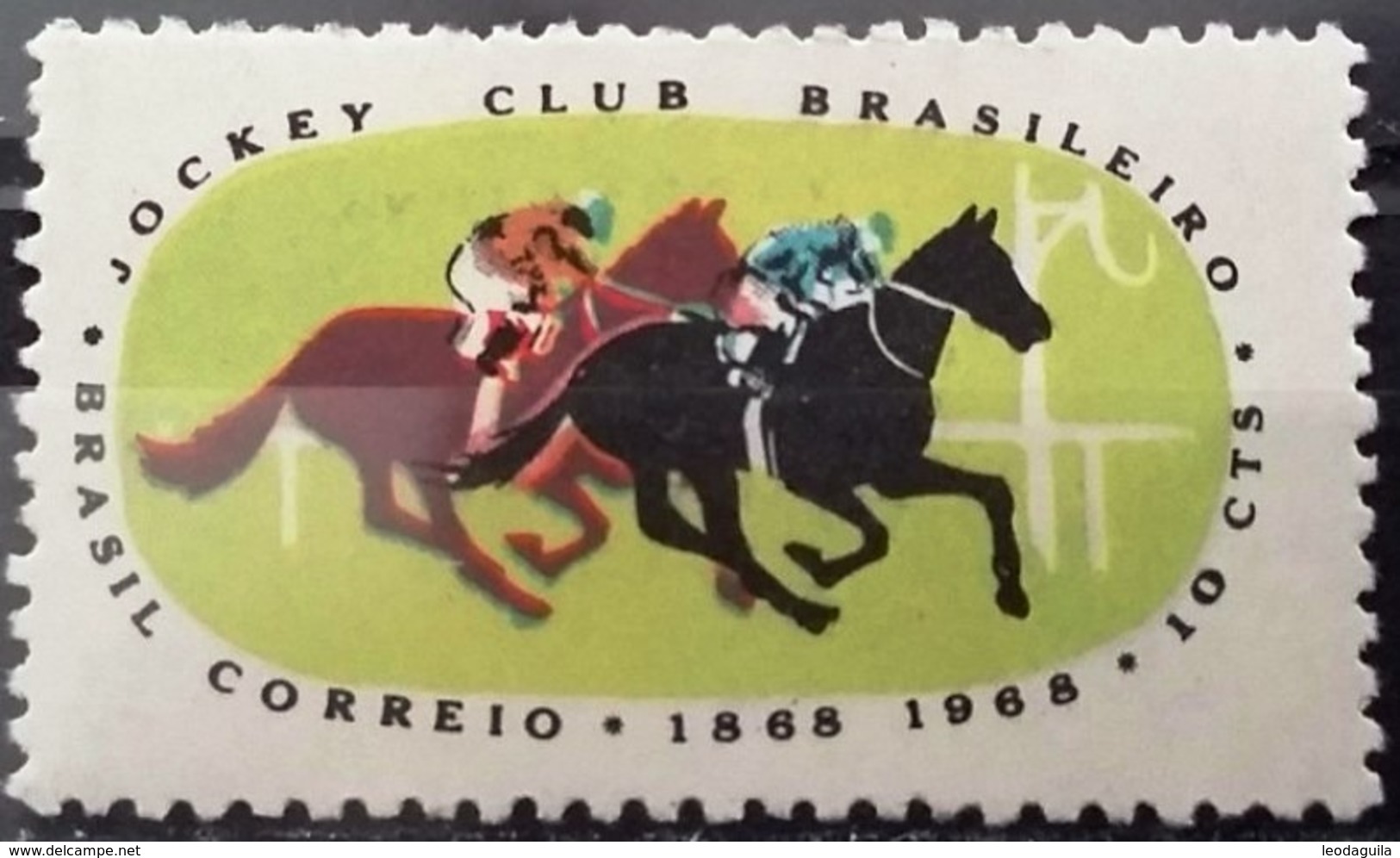 BRAZIL #1086  - HORSE RACE TRACK  - RACING - 1968 - Unused Stamps