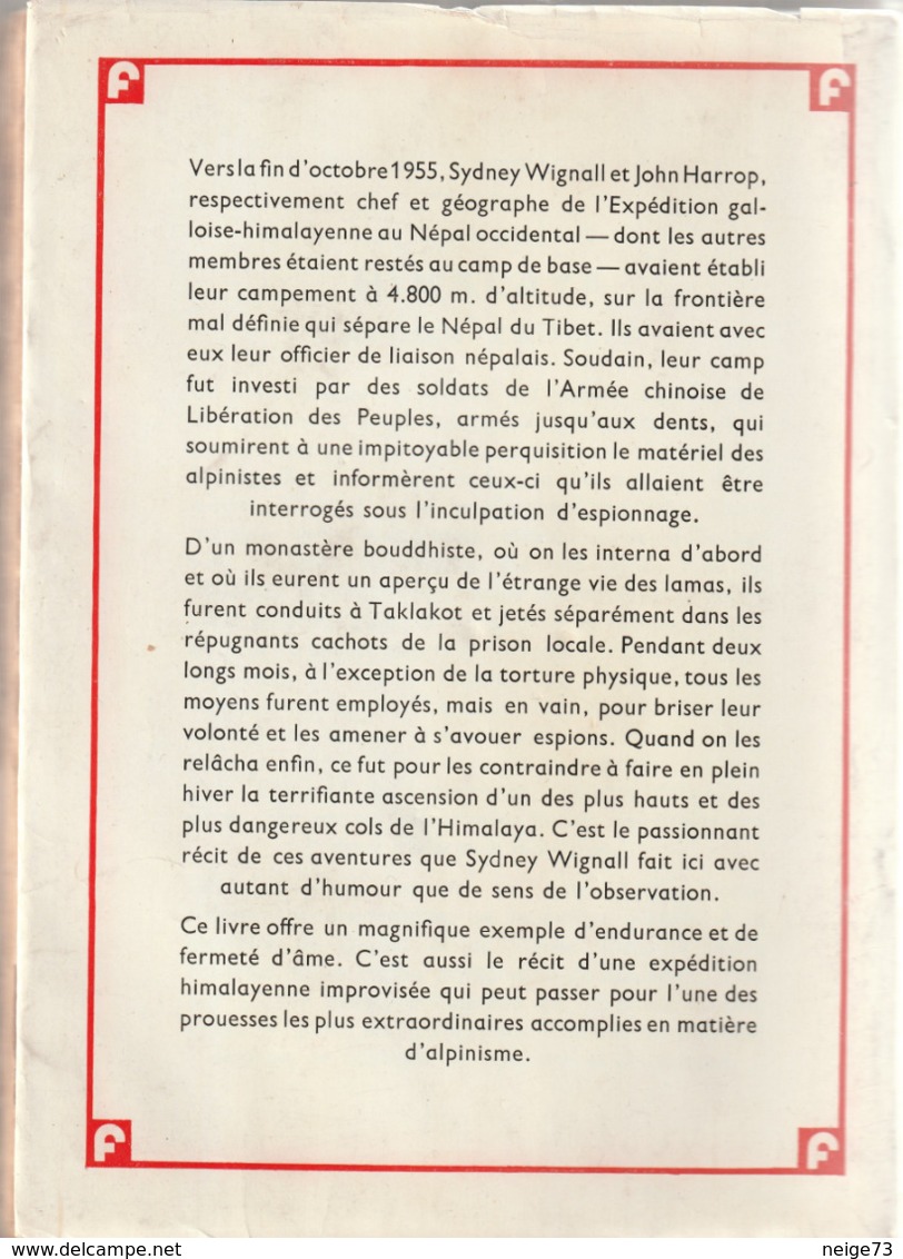 Livre - Prisonniers Au Tibet Rouge - Sydney Wignall - Collection : L'aventure Vévue :Flammarion - 1959 - Alpinisme - Ohne Zuordnung