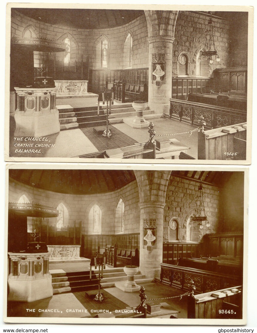 UK BALMORAL CASTLE, Scotland 1920, 2 Different Black-and-white/sepia Mint Pc's - Aberdeenshire