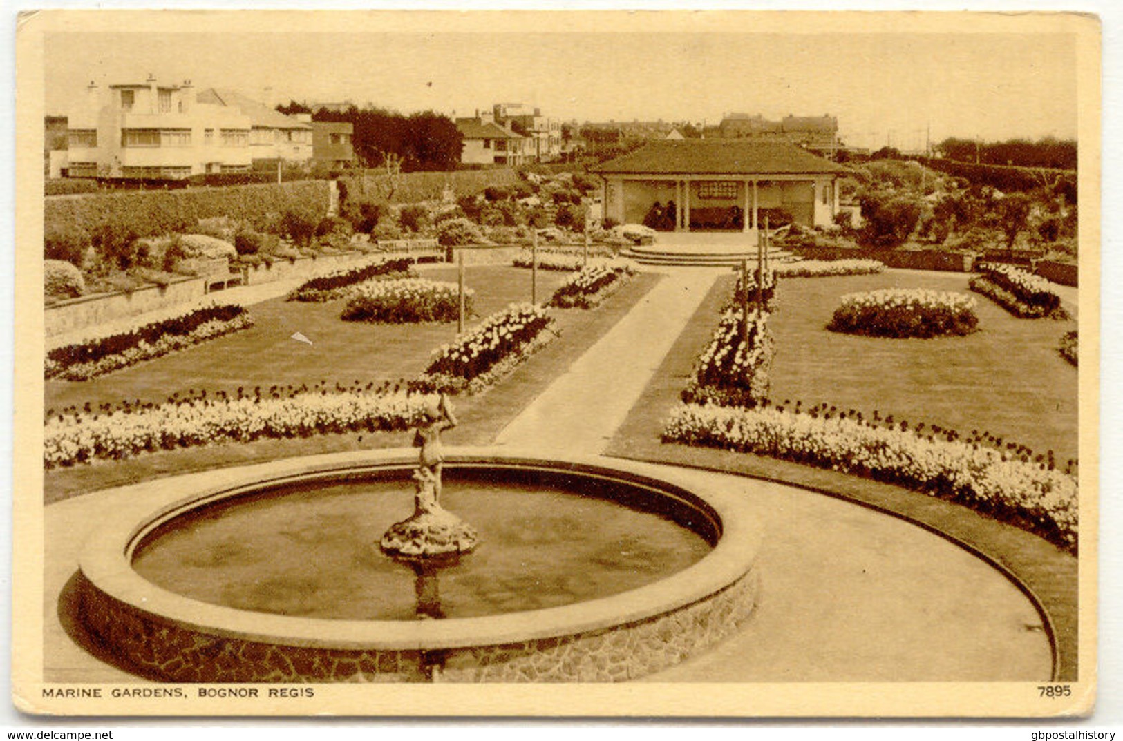 UK BOGNOR REGIS 1930/40 Mint Sepia Postcard (Norman Card Hastings) Marine Garden - Bognor Regis