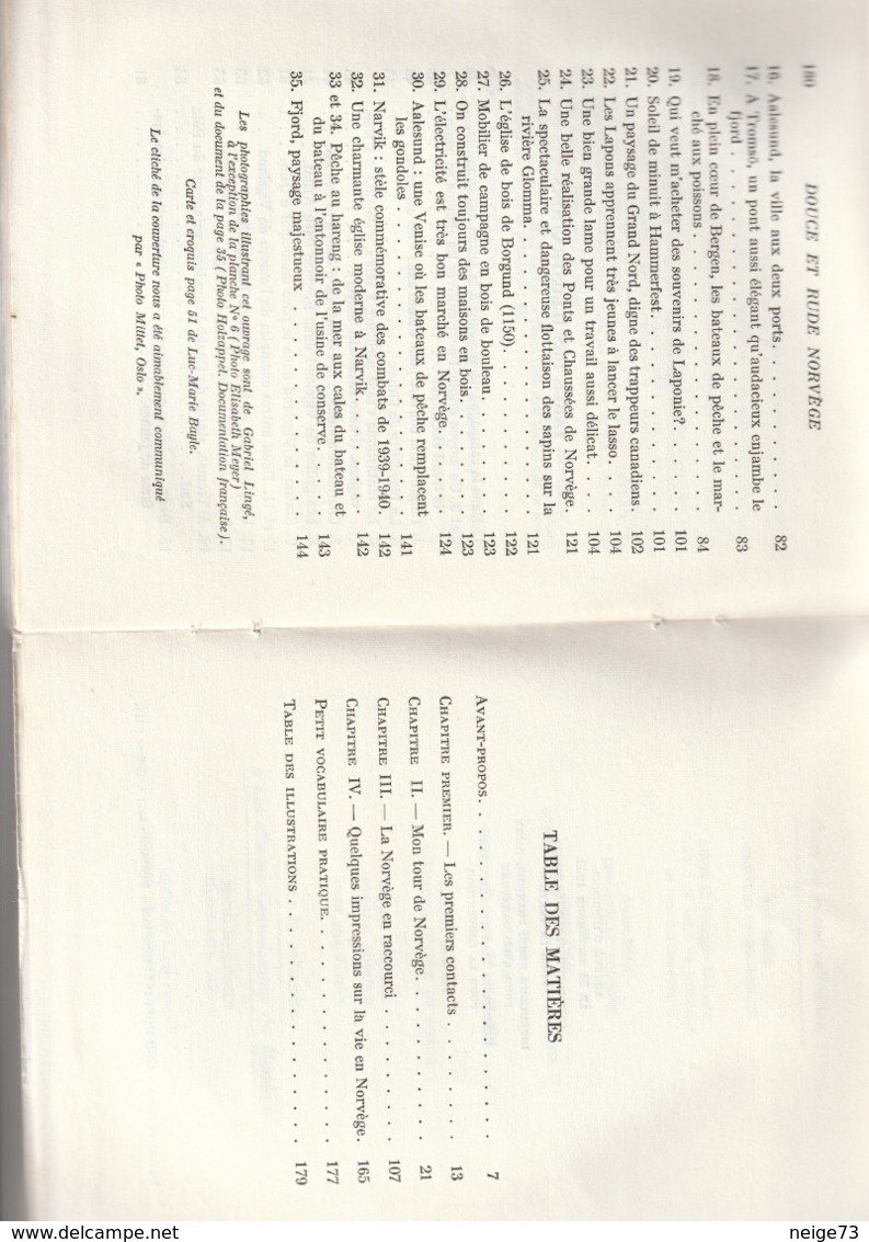 Livre - Douce Et Rude Norvège - Gabriel Lingé - Connaissance Du Monde -1962 - Ohne Zuordnung