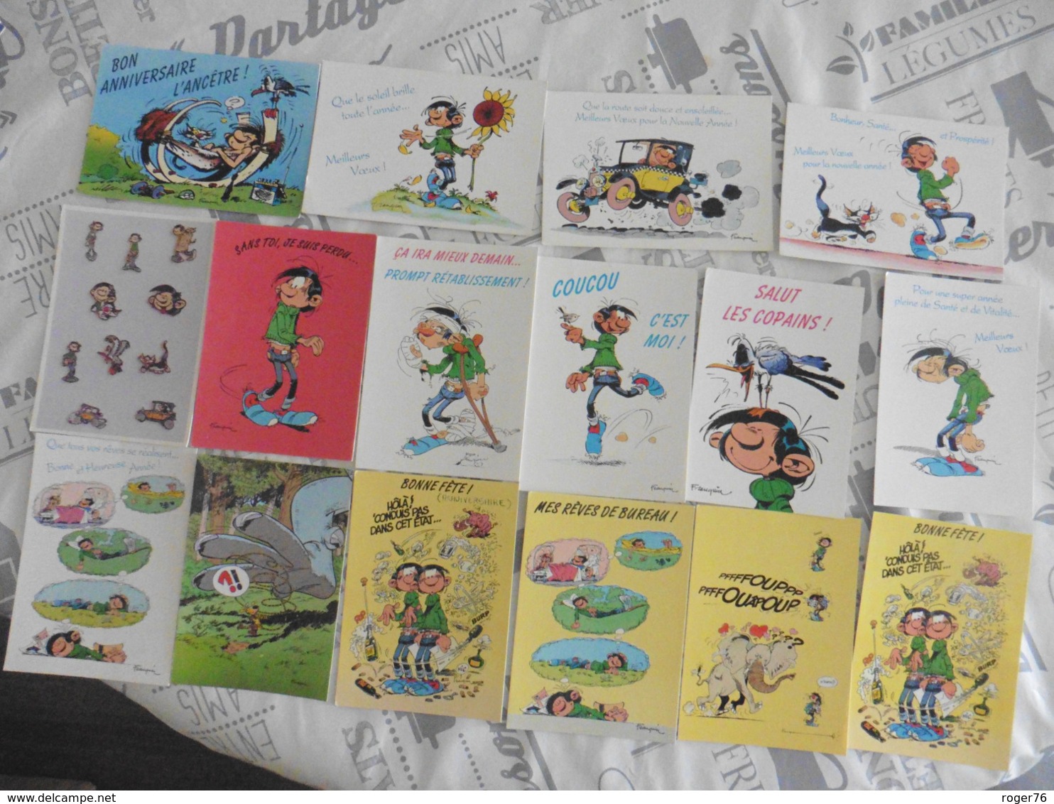 LOT  DE 26  CARTES  POSTALE   DE  GASTON  LAGAFFE - 5 - 99 Cartes