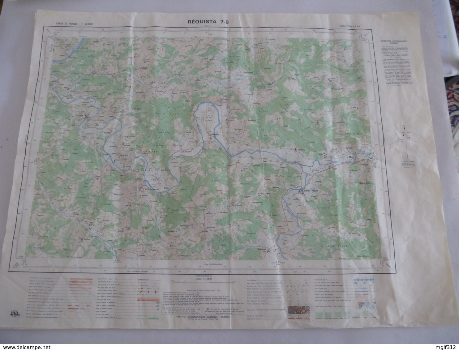 REQUISTA (12) LOT De 2 CARTES  IGN Au 1/25000 - Feuille 3/4 Et 7/8- Détails Voir Les Scans - Topographical Maps