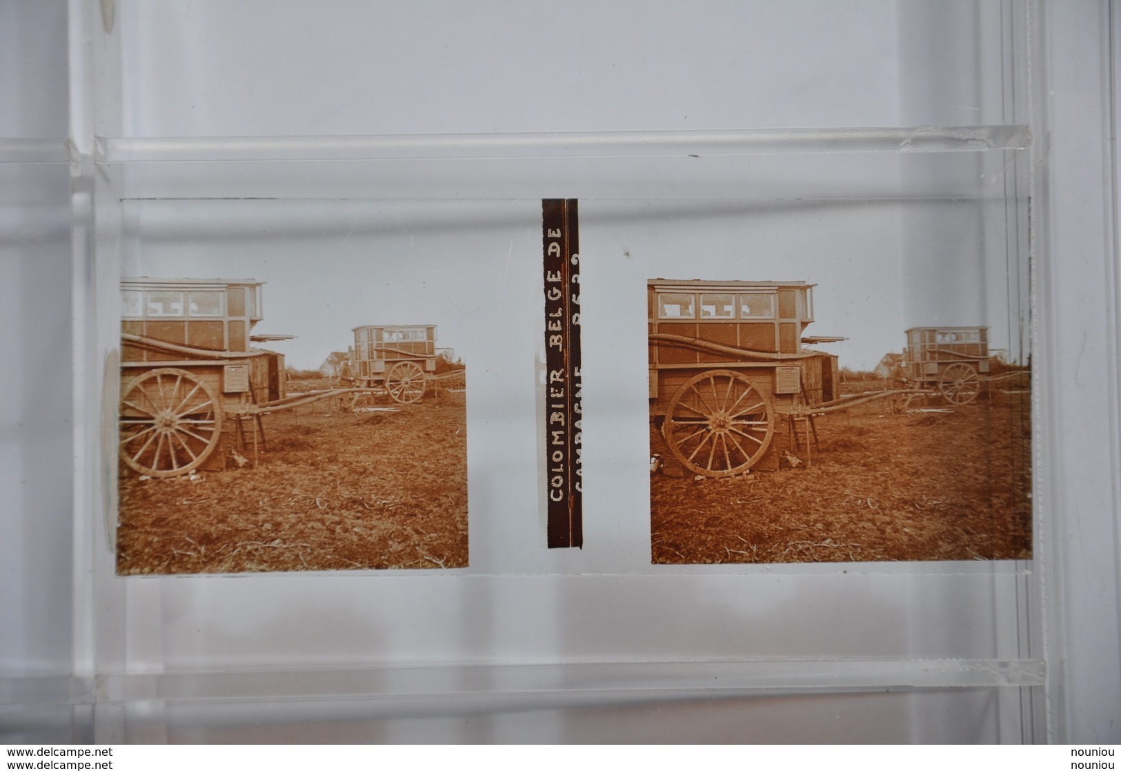 Rare collection 136 vues stéréoscopiques plaques de verre WW1 Grande Guerre Belgique - Zeppelin Tank Train Gare Tranchée