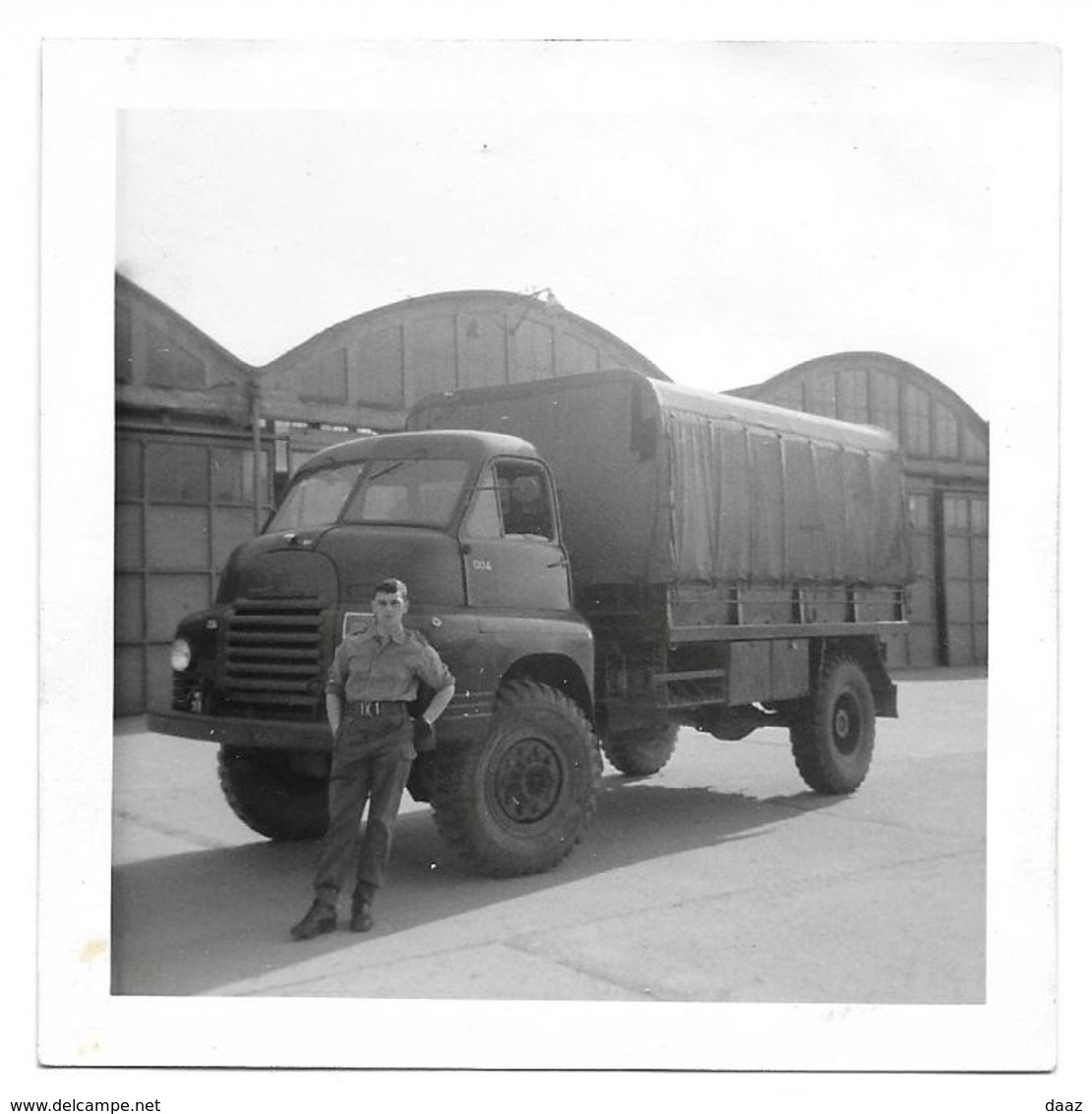 Soldat Armée Belge Matériel Militaire Camion Photo 9x9 - War, Military