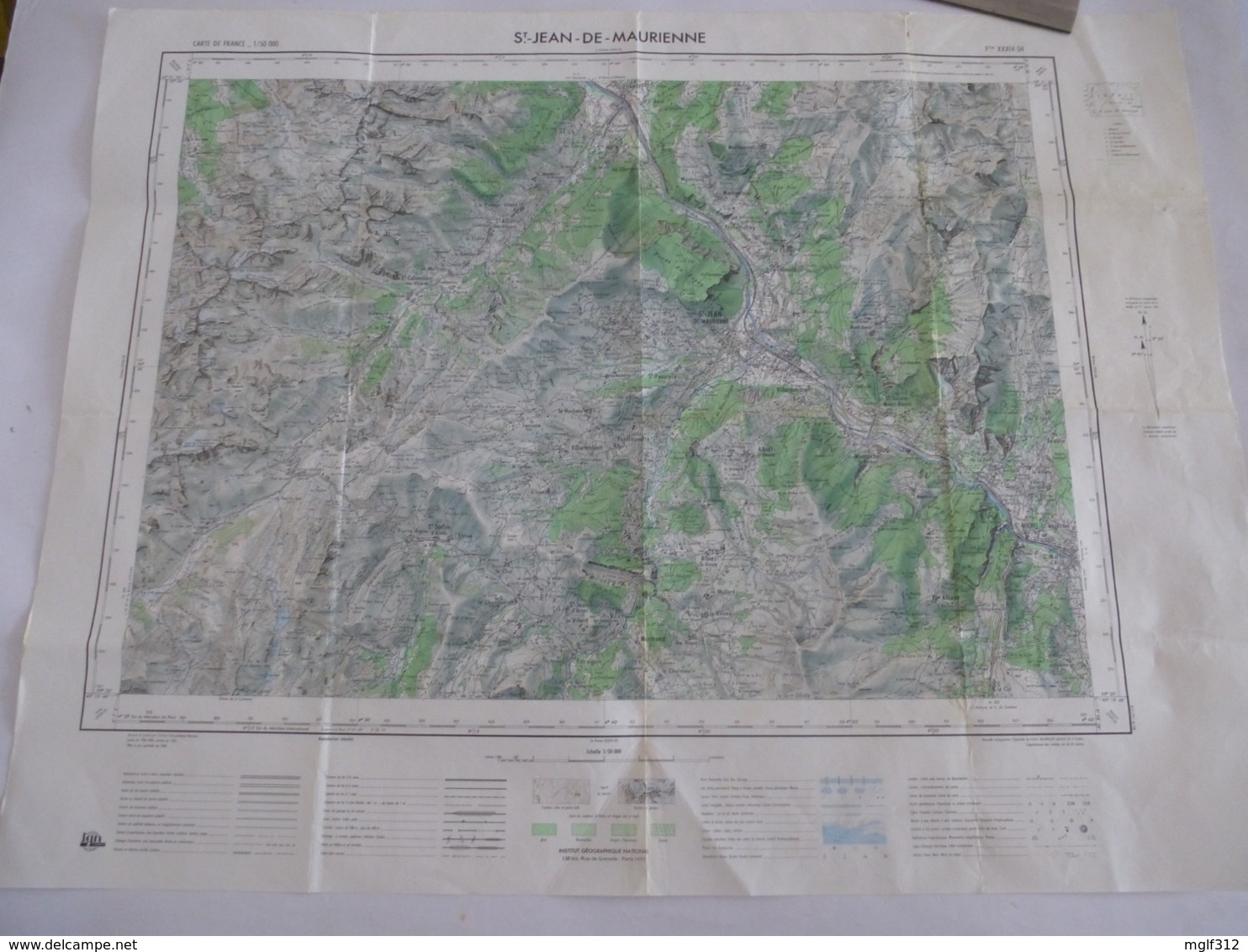 SAINT JEAN DE MAURIENNE (73) CARTE  IGN Au 1/50000 - Feuille XXXIV - 34 - Détails Voir Les Scans - Topographical Maps