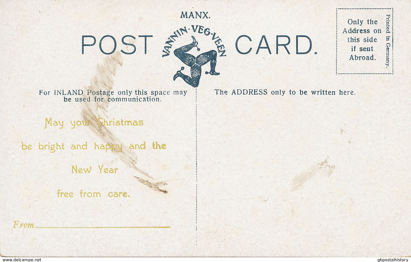 UK BRADDAN, Ca. 1910, Very Fine Mint Coloured Postcard "Sunday Service At Braddan", On The Backside Christmas Wishes - Ile De Man