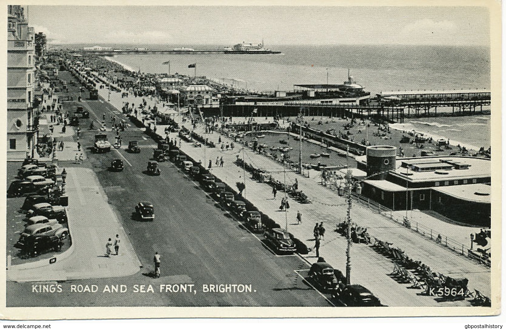 UK BRIGHTON 1930 Superb Mint B/w RP Postcard King's Road And Sea Front, Brighton - Brighton