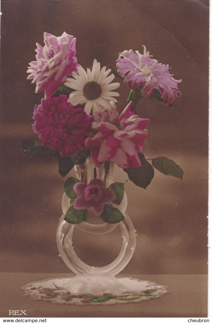 02  BRAINE.( ENVOYÉ DE). GUERRE 1914- 18. CARTE FANTAISIE. VASE ET FLEURS + TEXTE DATÉ DU 3 JUIN 1916. - Guerra 1914-18