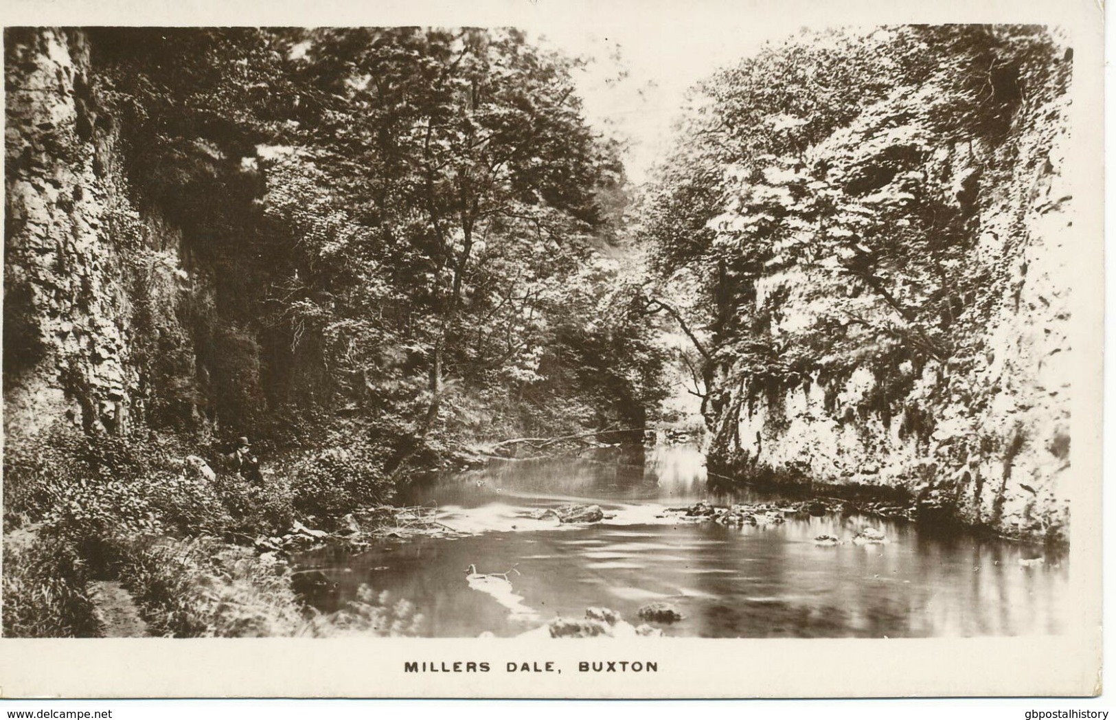 UK BUXTON 1910 Superb Mint B/w RP Pc "Millers Dale, Buxton" (Boots Cash Chemists - Derbyshire