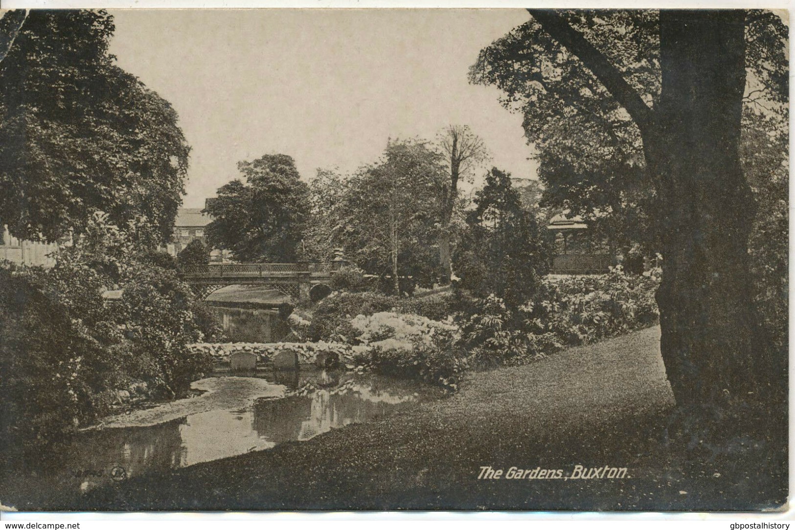 UK BUXTON 1910 Fine Mint B/w RP Pc "The Gardens, Buxton" (Valentine's) - Derbyshire