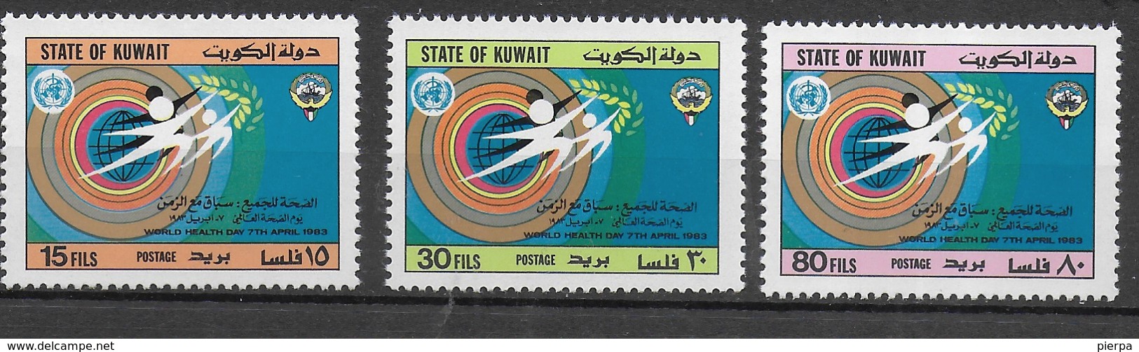 KUWAIT - 1983 - GIORNATA MONDIALE DELLA SALUTE - SERIE CPL. 3 VAL. - NUOVA MNH** (YVERT 1002/4 - MICHEL 1297) - Altri & Non Classificati
