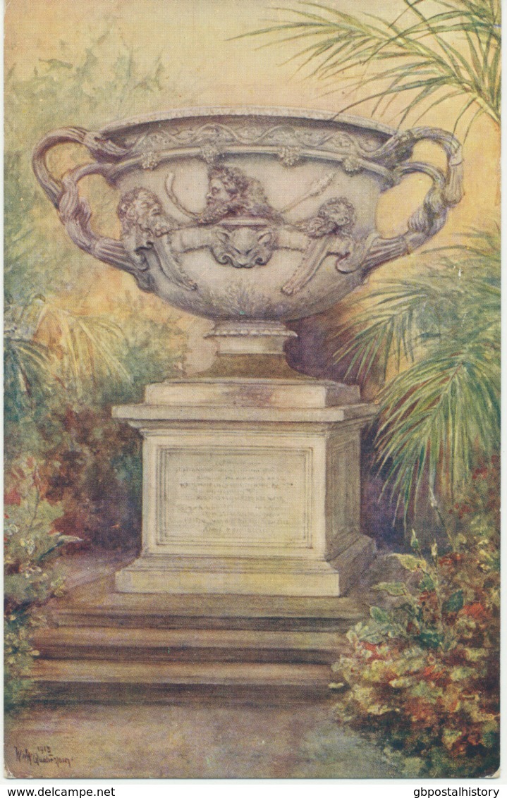 UK WARWICK The Warwick Vase Ca. 1920, VFU Unused Arts Card - Warwick