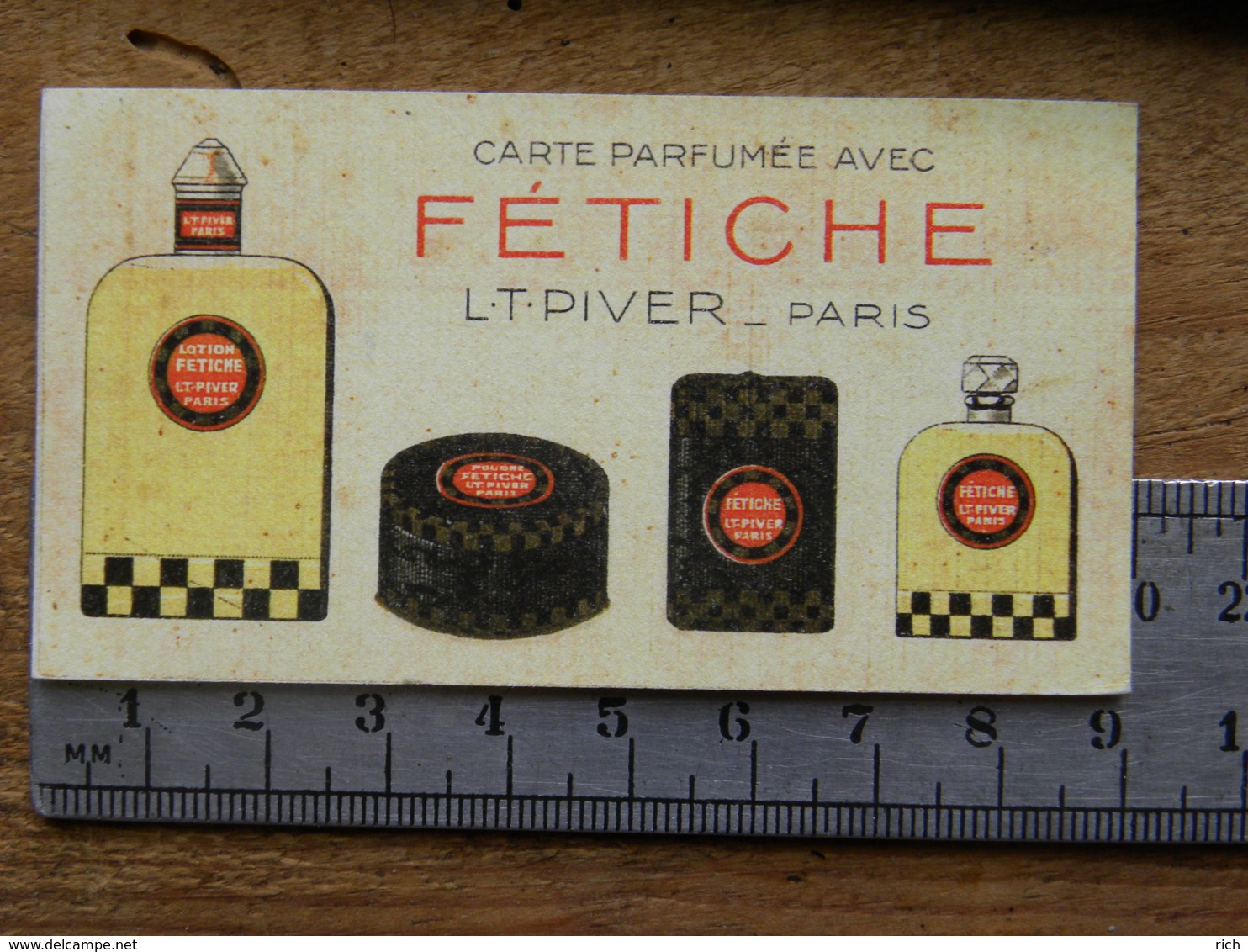 Carte Parfumée - FETICHE - L.T.PIVER-PARIS - Zonder Classificatie