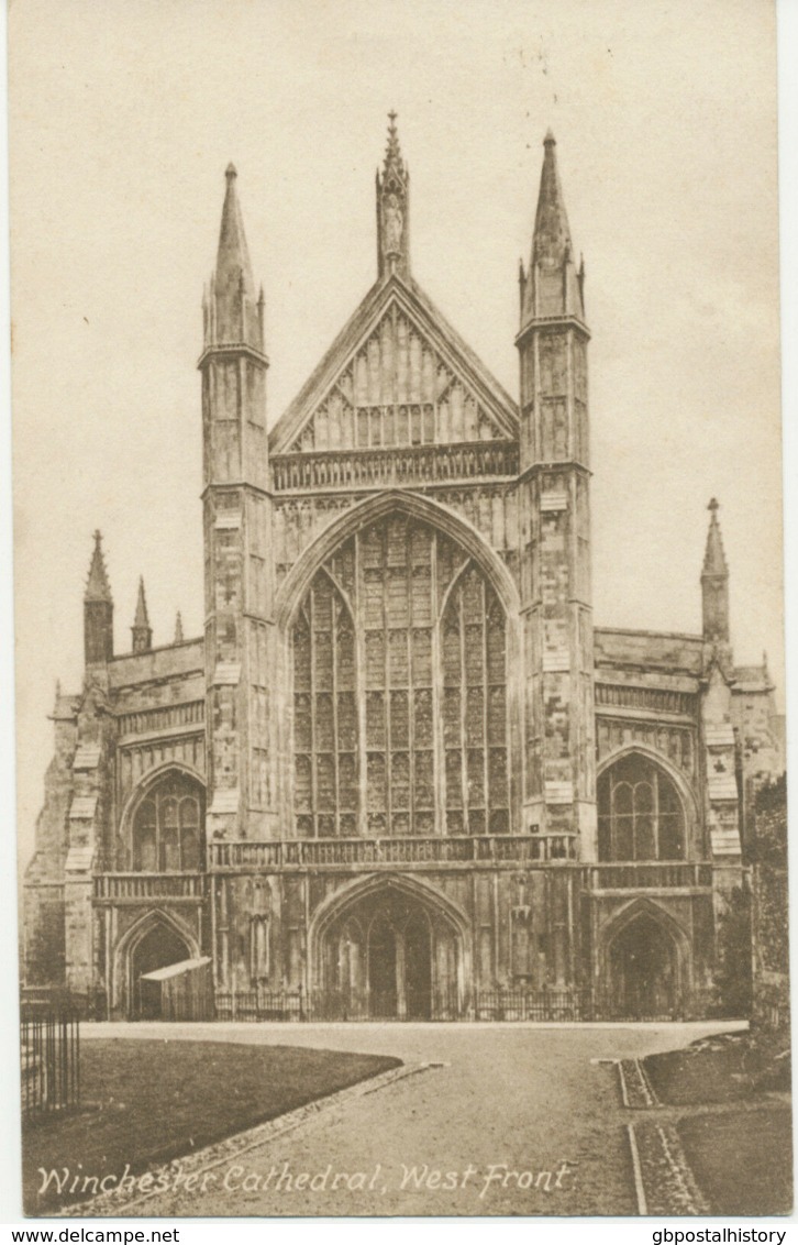 UK WINCHESTER Cathedral, West Front, Superb Unused, Ca. 1920 - Winchester