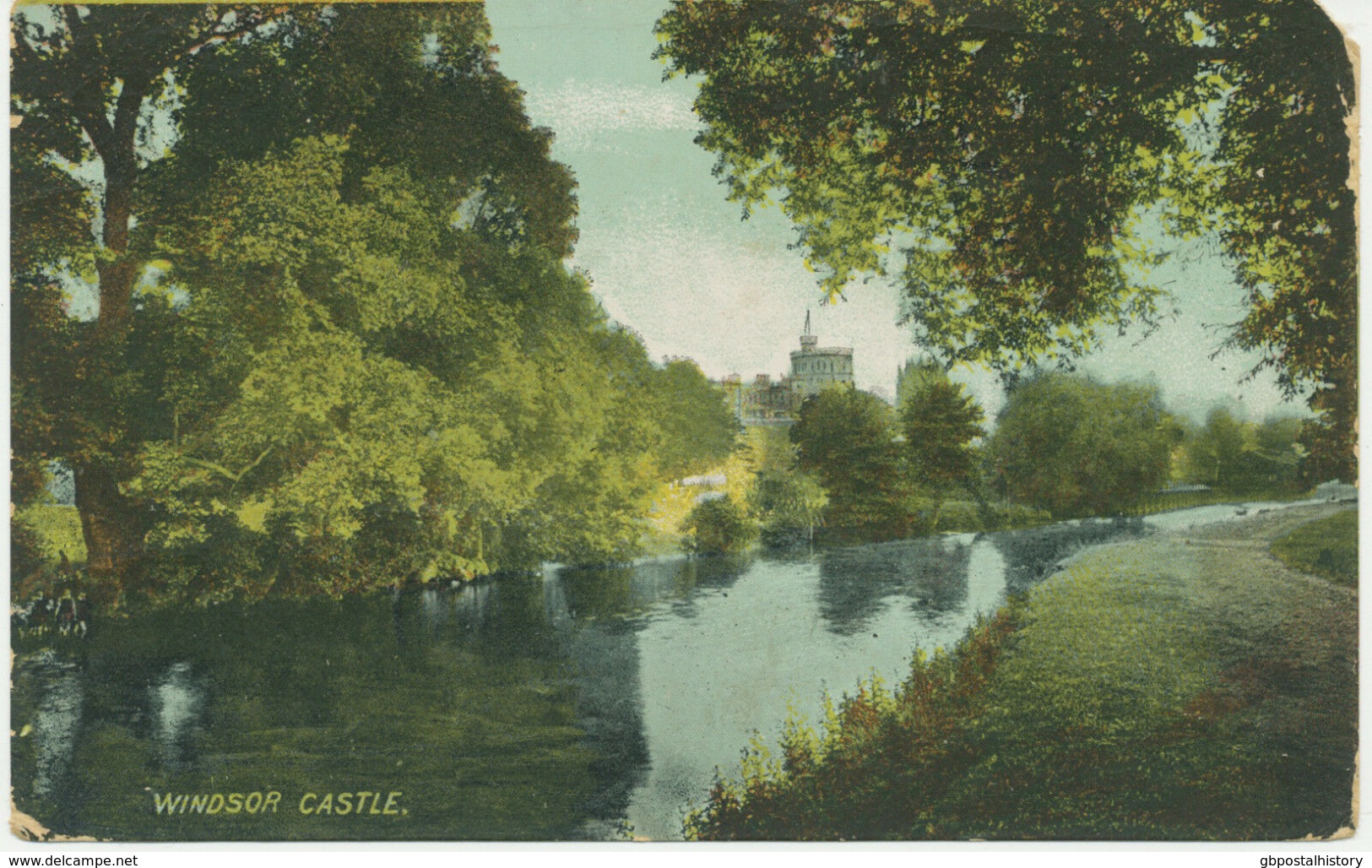 UK WINDSOR Castle, Used, Faults, Stamp Removed, Ca. 1910 - Windsor Castle