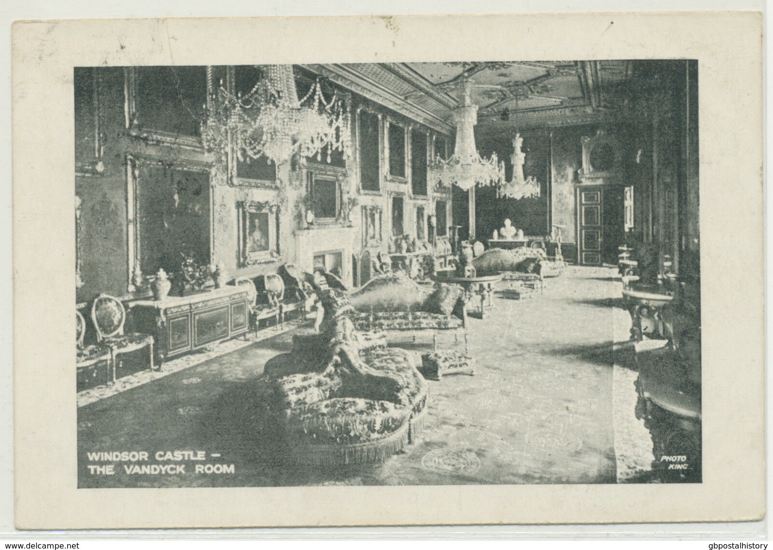 UK WINDSOR Castle, The Vandyck Room, Good Used, Stamp Removed,  Ca. 1905 - Windsor Castle