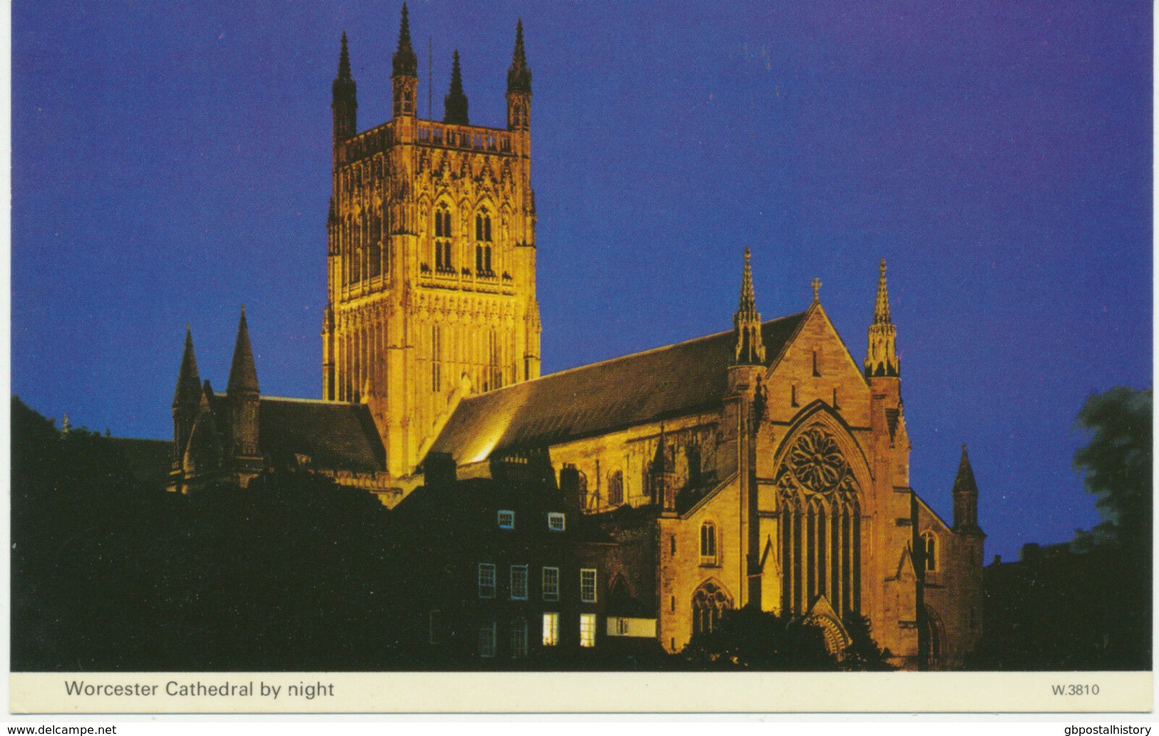 UK WORCESTER Cathedral By Night, Superb Unused, Ca. 1970 - Altri & Non Classificati