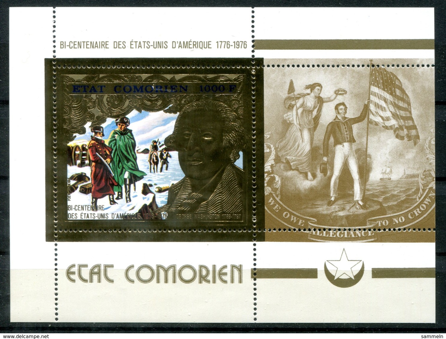 5041 - KOMOREN - Block 18 ** - 200 JAHRE USA / BI-CENTENNIAL USA - Mnh Mini Sheet - Komoren (1975-...)