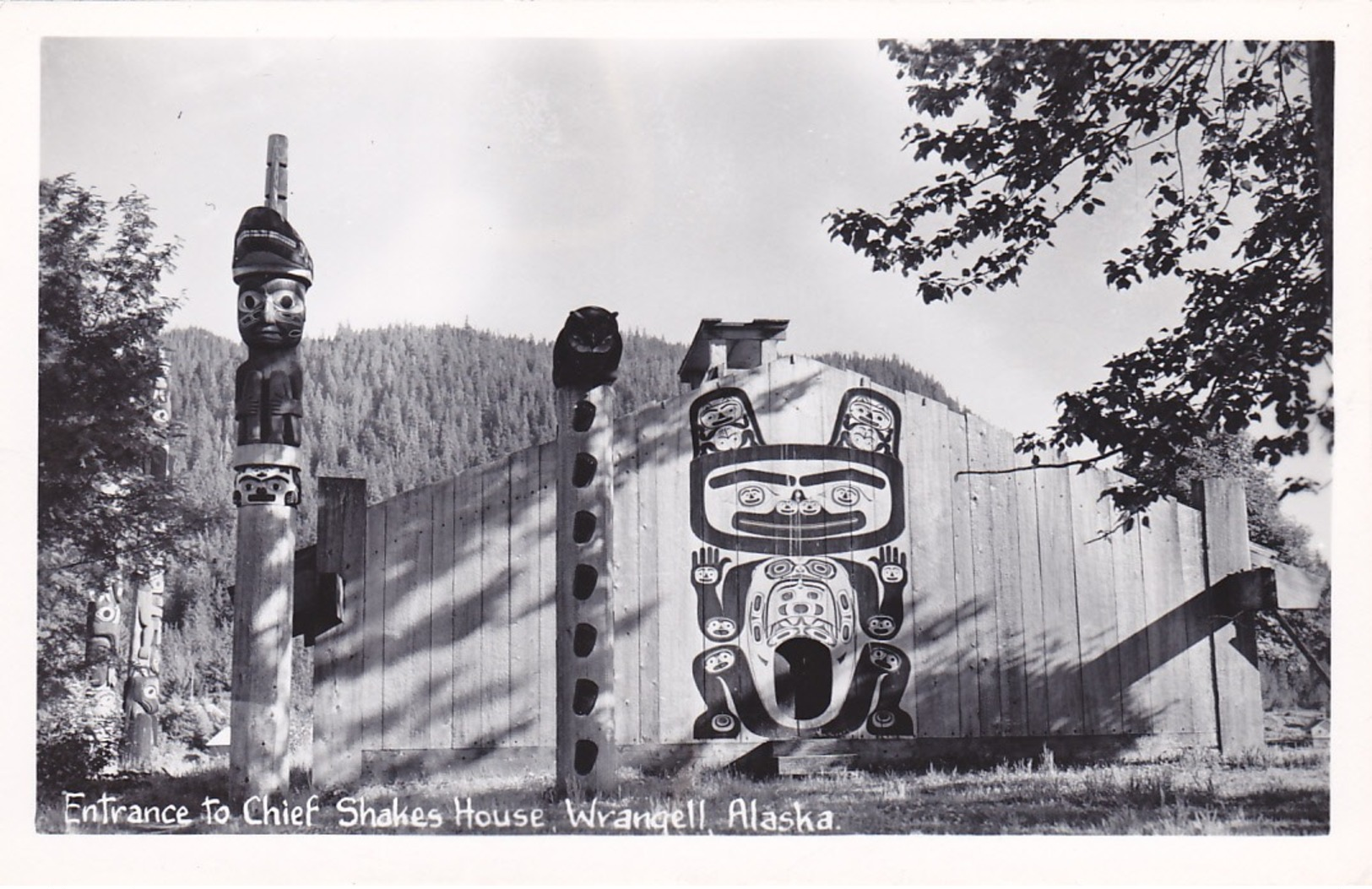 RP: Entrance To Chief's Shakes House , WRANGELL , Alaska , 30-40s - Native Americans