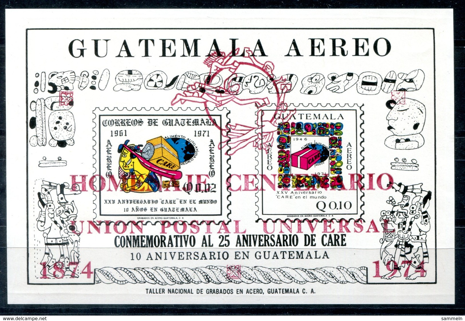 5048 - GUATEMALA - Block 16 B ** - UPU - Mnh Mini Sheet - Guatemala