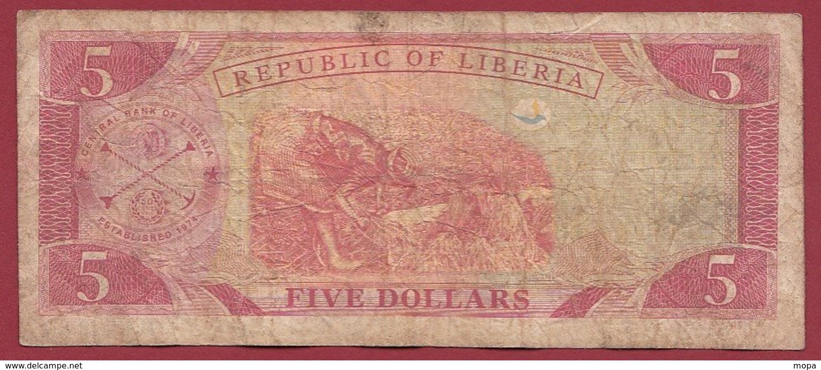 Liberia 5 Dollars 1999  Dans L 'état  (170) - Liberia