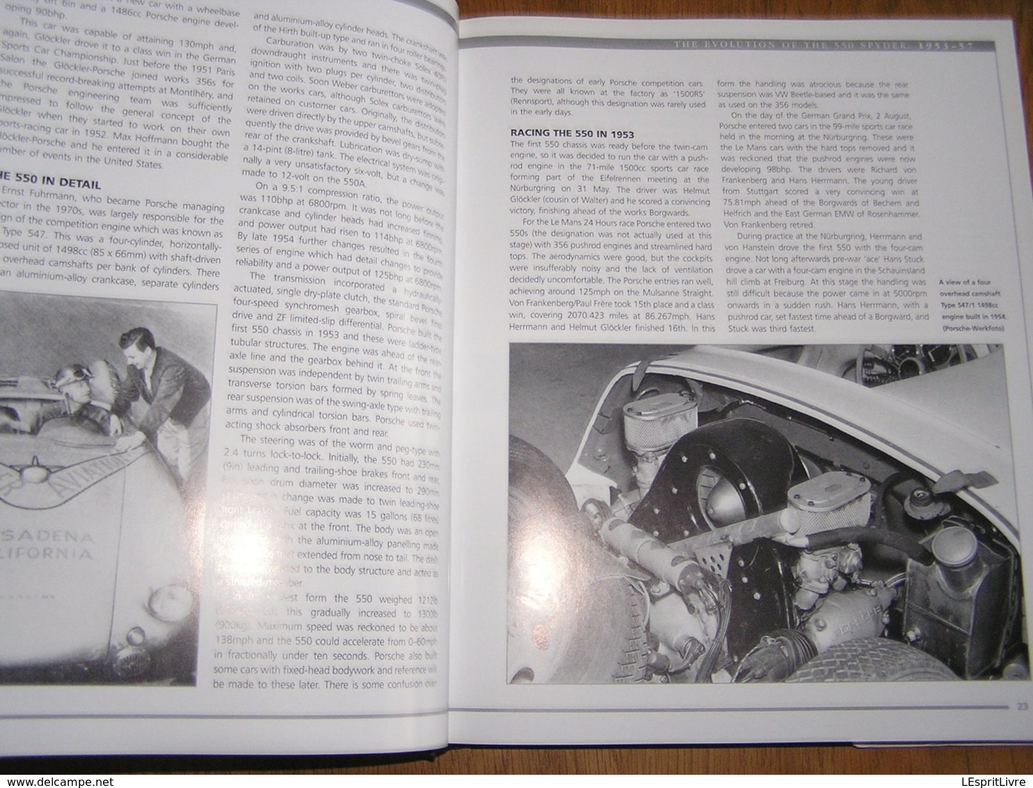 PORSCHE The Sports Racing Cars 1953 - 72 Course Le Mans 917 Porsche Formula  550 Spyder 906 Carrera 907 Monza