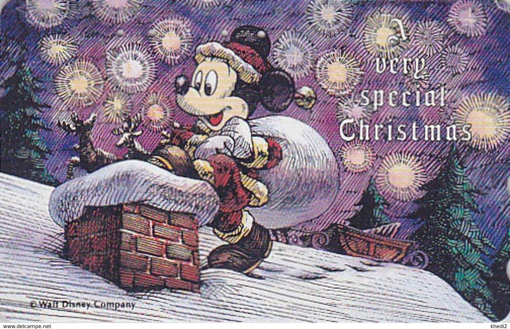 Télécarte Japon / 110-133763 - DISNEY - Série NOEL 3/25 - Mickey En Père Noel - CHRISTMAS Series - Japan Phonecard - Disney