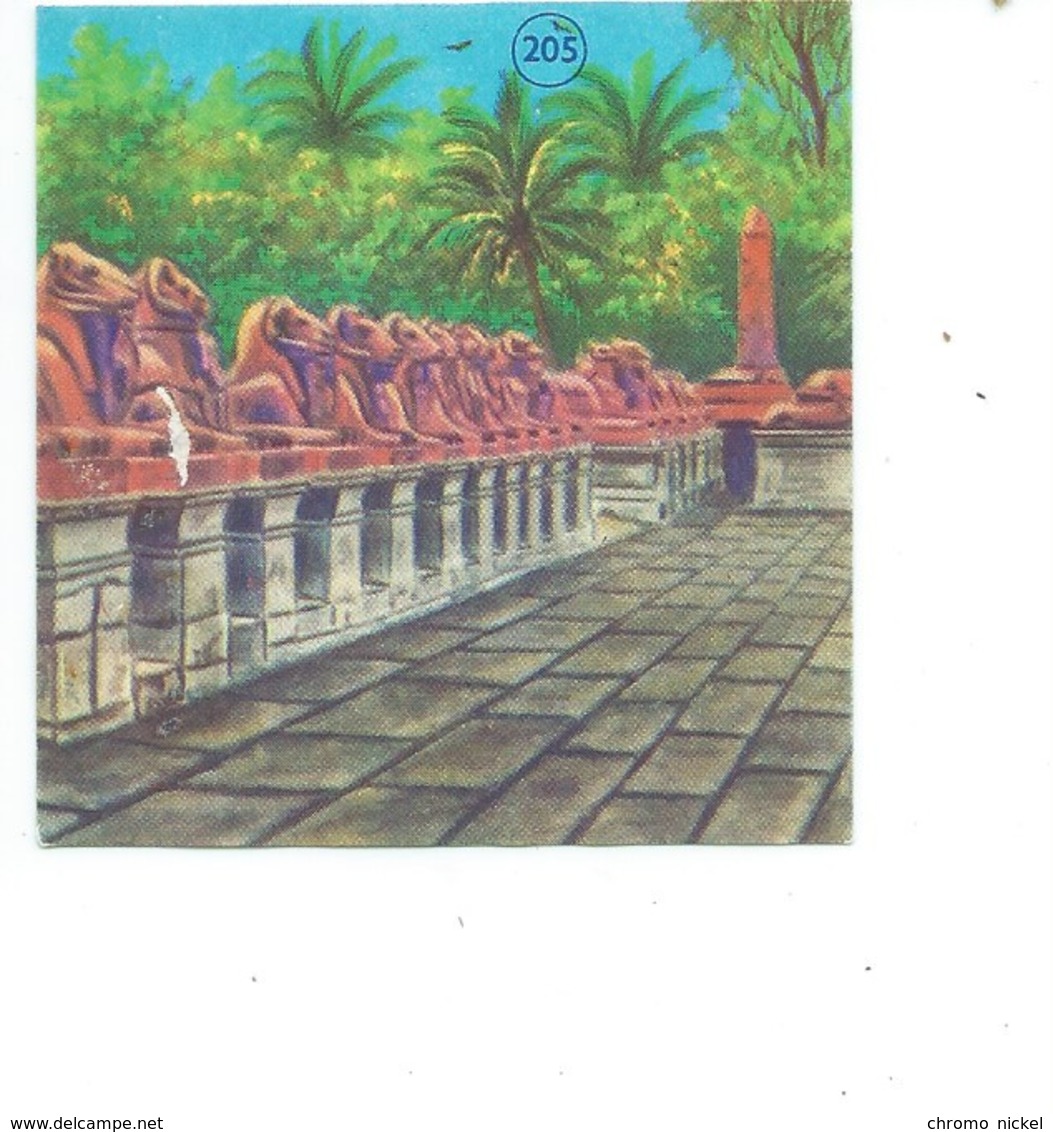 Chromo EGYPTE LOUXOR KARNAK 60 X 60 Mm Bien Pub: Chocolat CASINO  2 Scans - Other & Unclassified