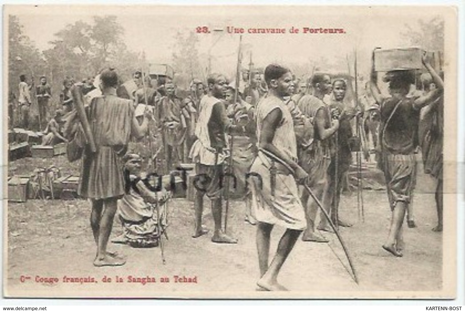 23 - Une Caravane De Porteurs - Congo Français De La Sangla Au Tchad - Congo Français