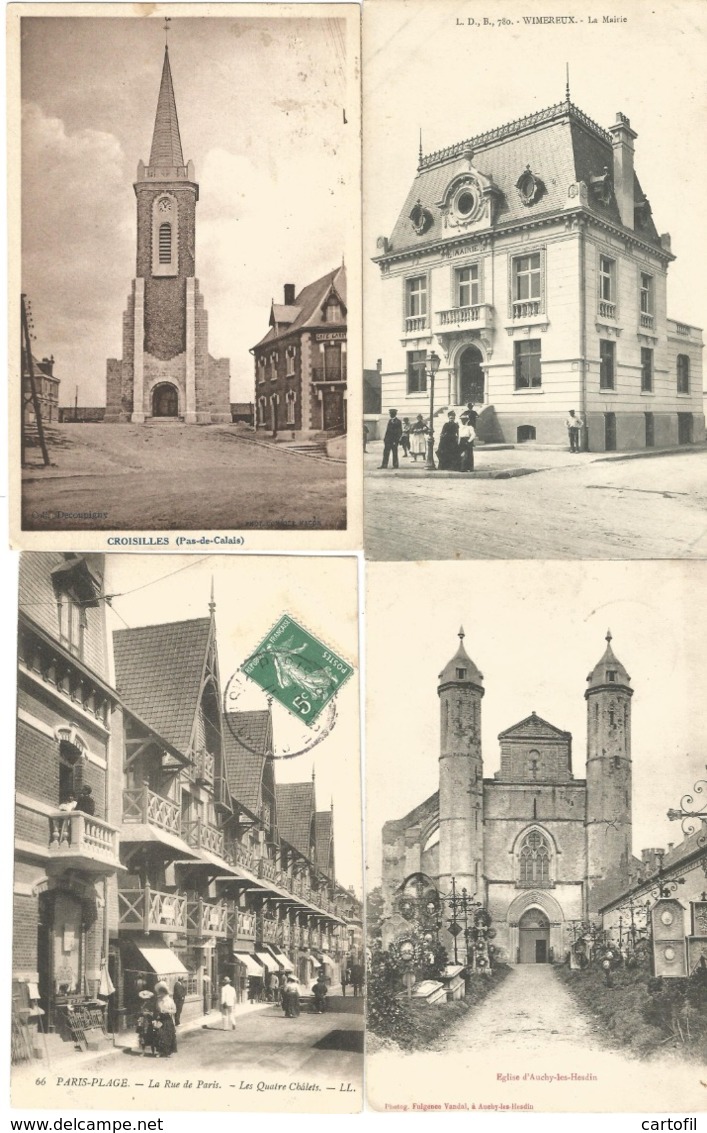 Lot de 80 CPA du PAS-DE-CALAIS (59)