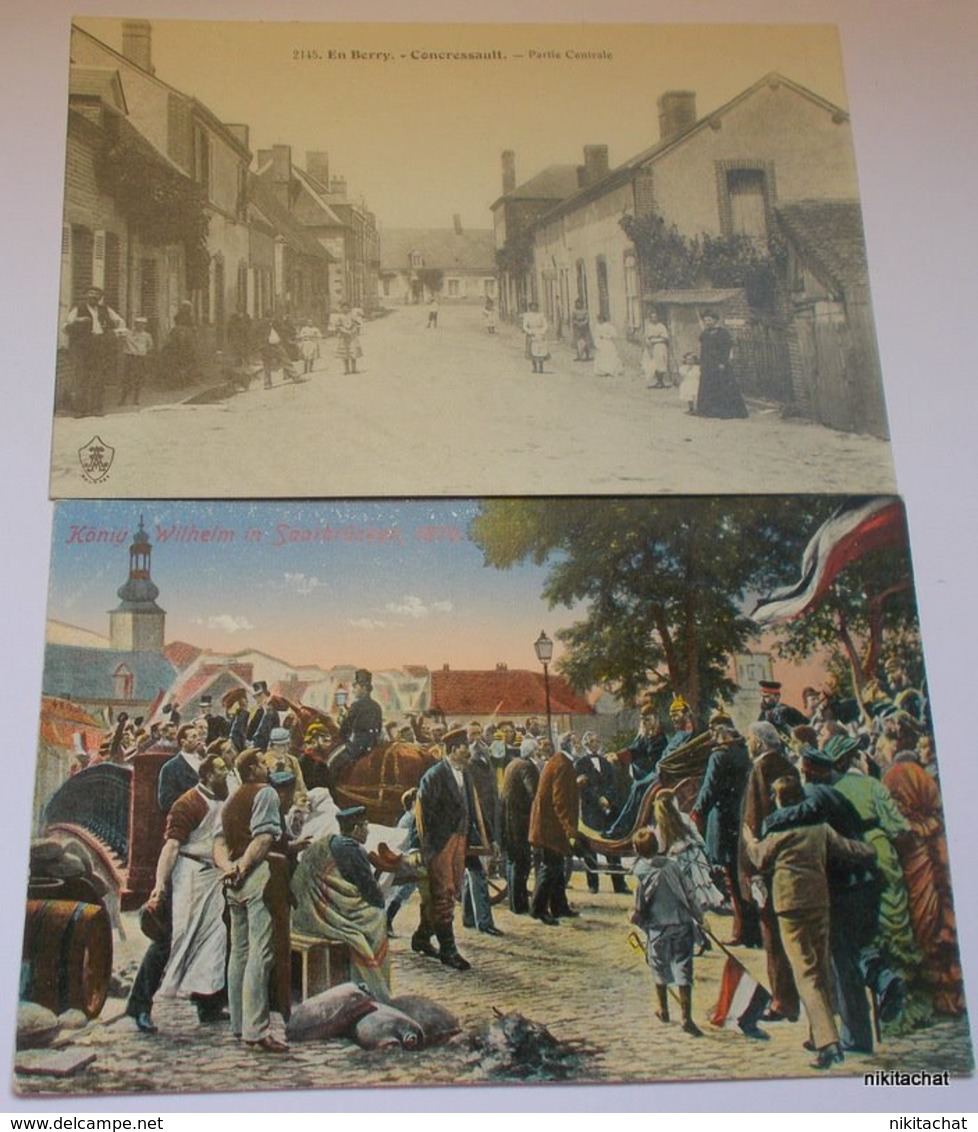 BEAU LOT 100 CARTES POSTALES toutes scannées-Nombreuses animations- DEPART 1 EURO-A VOIR!!