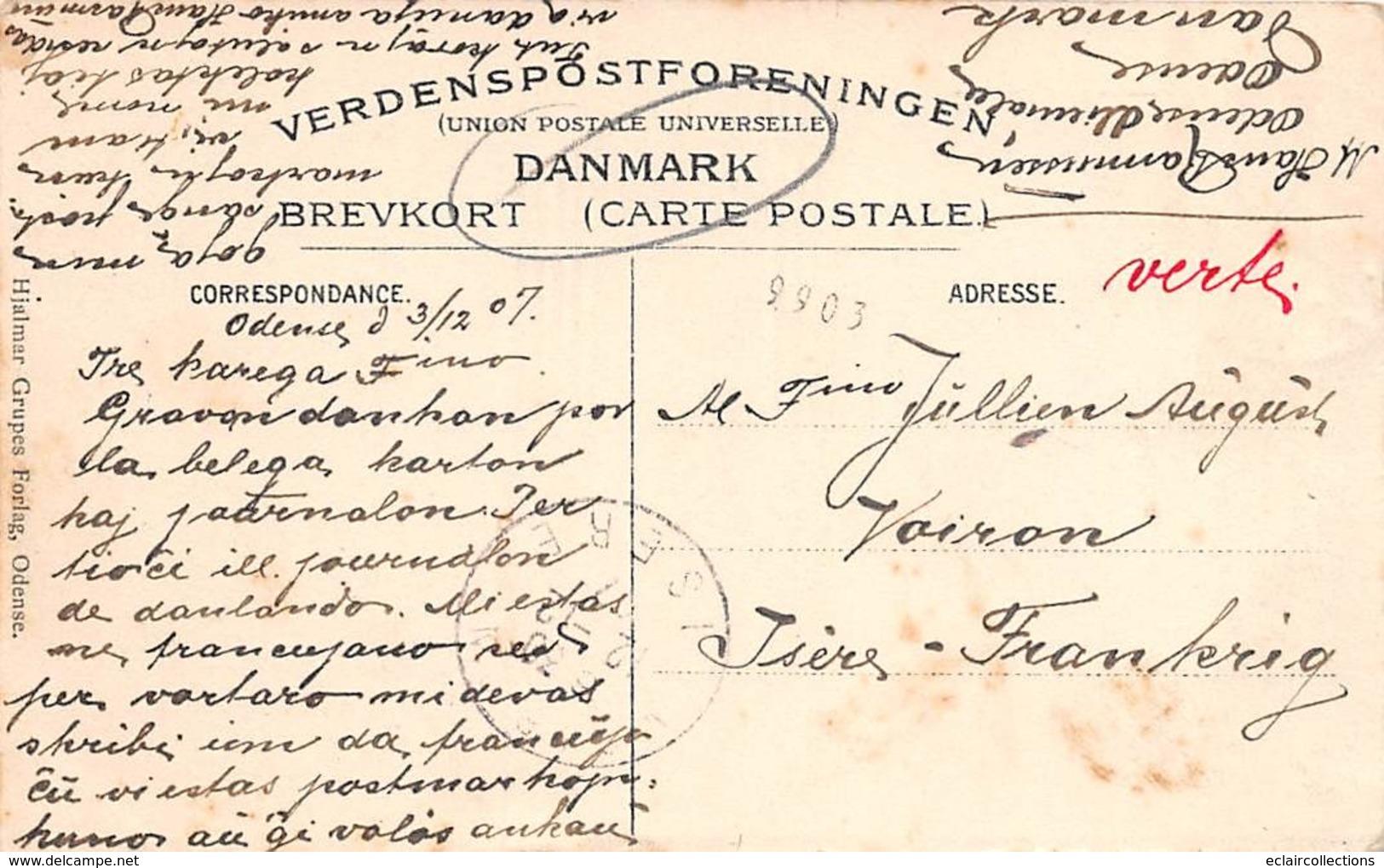 Danemark :         Odense   Statsbanegaarden      (voir Scan) - Danemark