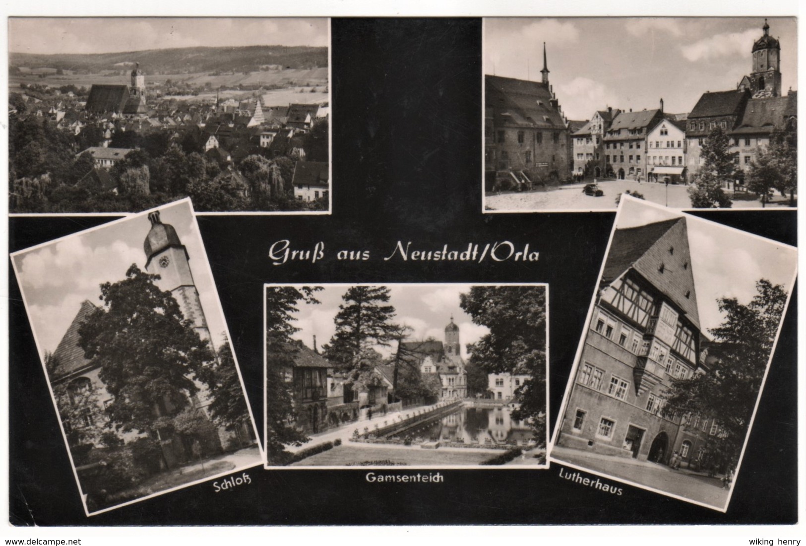 Neustadt Orla - S/w Mehrbildkarte 1 - Neustadt / Orla