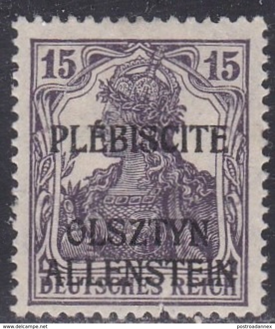 Allenstein, Scott #4, Mint Hinged, Germania Overprinted, Issued 1920 - Other & Unclassified