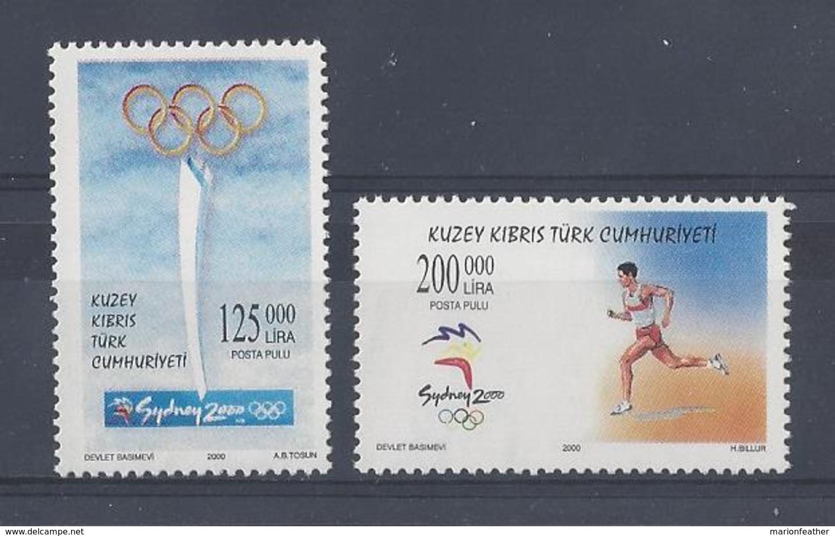 CYPRUS..." TURKISH "...QUEEN ELIZABETH II.(1952-NOW)." 2000.".....SYDNEY OLYMPICS........MNH.. - Summer 2000: Sydney