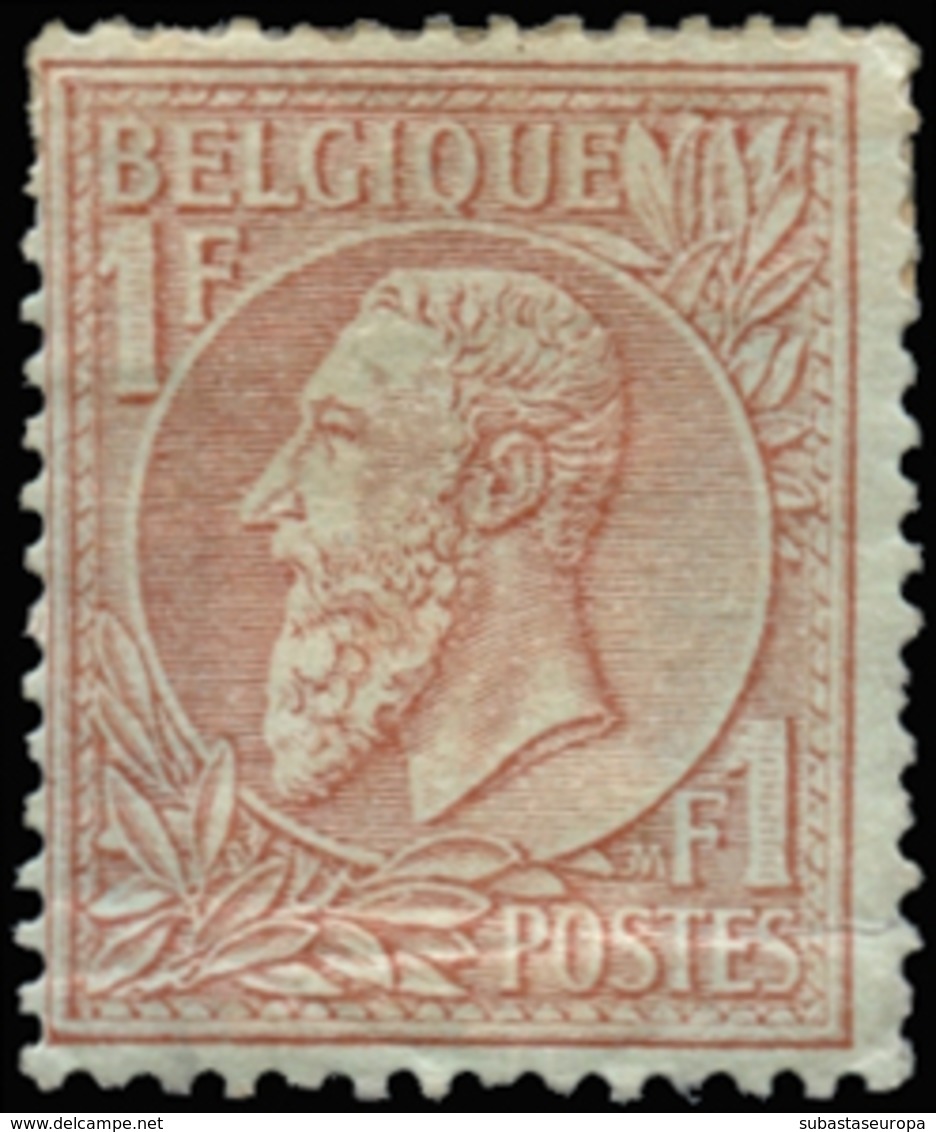 BÉLGICA. * 47, 51 Y 52. Valores Clave. Fijasellos Fuerte. Examinar. Cat. 1190 €. - 1884-1891 Leopold II