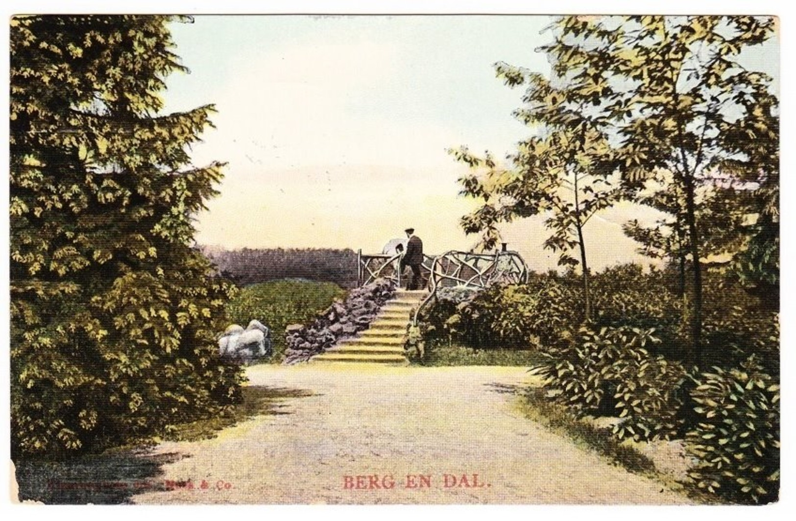 Berg En Dal - Man Op Bruggetje - 1904 Tulpkaart - Sonstige & Ohne Zuordnung
