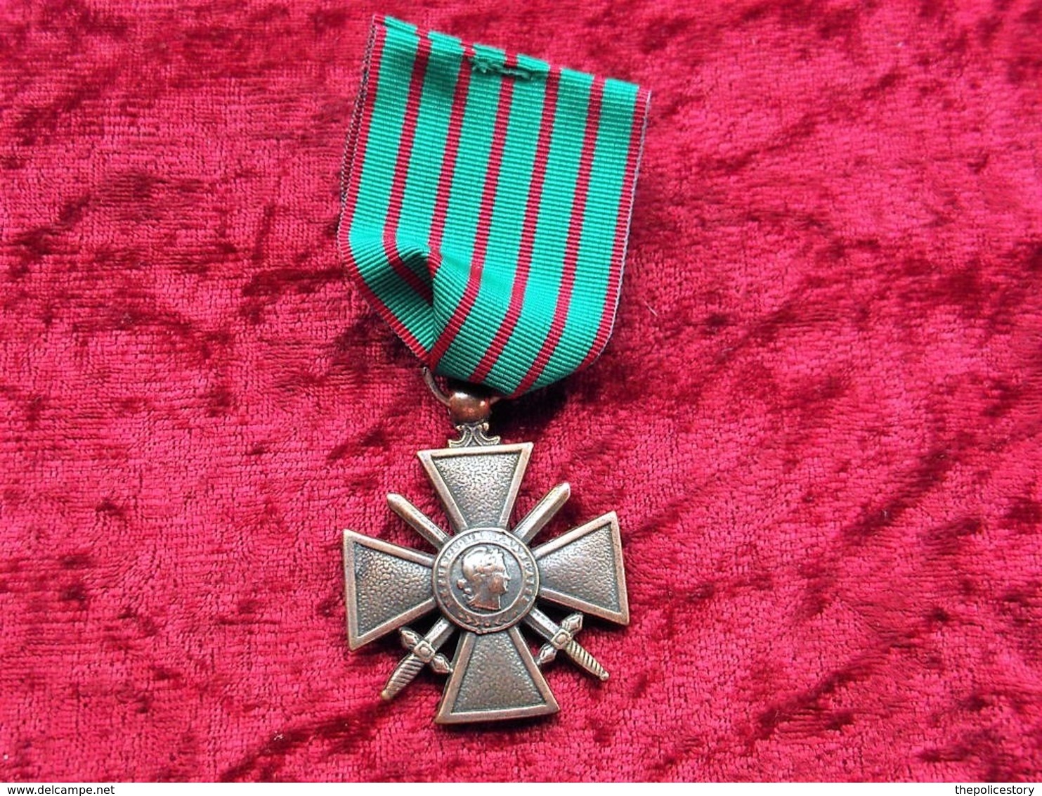 Croix De Guerre Francia 1914-1918 Con Nastrino E Scatola - France