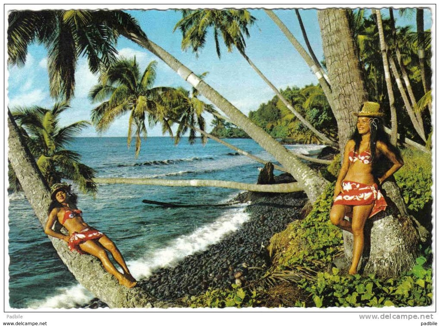 Carte Postale Polynésie Française Tahiti   La Joie De Vivre Des Tahitiennes Trés Beau Plan - Tahiti